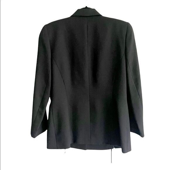 (SOLD) MARIOLA MAYER Black Vintage Wool Blazer Brown Lace Up Detail 12 - Picture 6 of 9